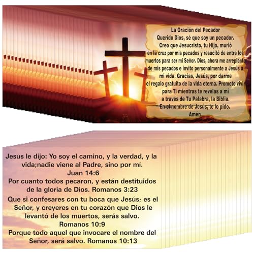 Chiisong 300 Pcs Bible Tract Salvation Cards Bulk Prayer Gospel