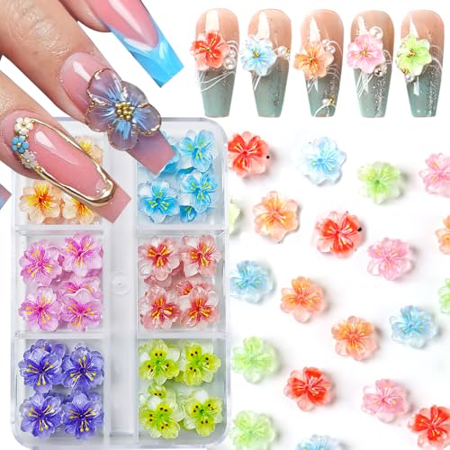 VONJUMA 3D Nagelcharms Set – Rosen & Halbperlen Für Nail Art, Ideal Für Acryl- Und Gelnägel