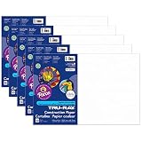 Tru-Ray® Construction Paper, White, 12" x 18", 50 Sheets Per Pack, 5 Packs