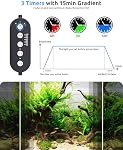 SEAOURA WRB LED Aquarium Light with Timer for 45-60cm Freshwater Fish Tank | full spectrum for plants, 6/8/12h auto on/off timer, 3-channel DIY, 11 colors & 10 dimming, ABS shell, adjustable brackets