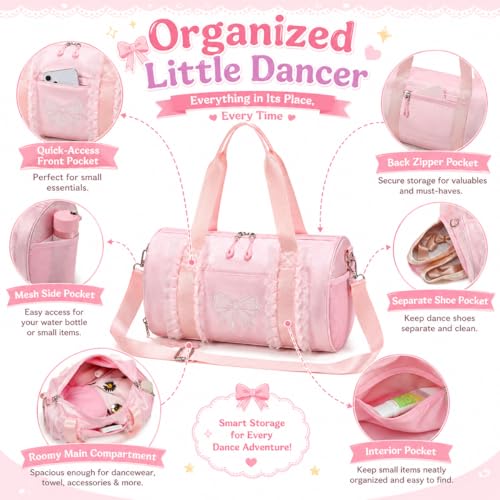 CAMTOP Girls Dance Duffle Bag
