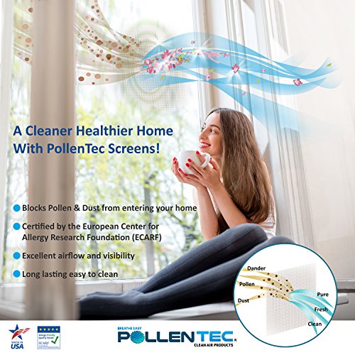 Pollentec Clean Air Window Screen Air Purifying Filter Material For Cleaner Healthier Air Inside Your Home Roll Size(21" X 50') #TOP1