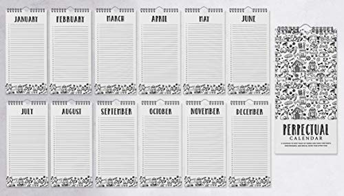 INKDOTPOT Afdrukken Rustieke Eeuwigdurende Kalender Verjaardag Muur Opknoping Verjaardag Speciale Evenement Herinnering… - Image 6