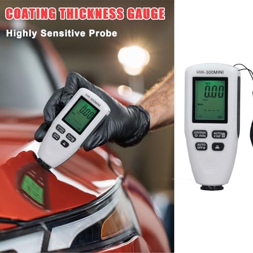 Image of Paint Thickness Gauge, 0 to 2000UM Digital Meter for Automotive Coating Thickness Gauge Tester, Car Coating Thickness Meter, 0.1um Paint Mil Thickness Gauge for Used Car Buyers