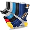 6 pares de calcetines deportivos de algodón para hombre, acolchados con humedad, para senderismo, correr, entrenamiento