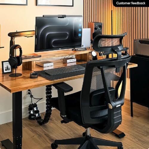 AUTONOMOUS ErgoChair Pro Ergonomic Office Chair Foam Black Adjustable Lumbar Support, Rolling Swivel - Home office Desk Chairs with Wheels and Arms - Ergonomic Desk Chair Comfy for Gaming & Long Hours - Image 3