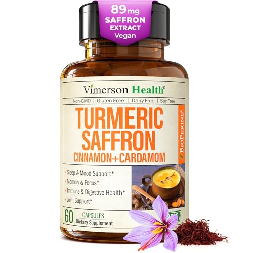 Saffron Supplements - 89mg Saffron Extract Turmeric Supplement...