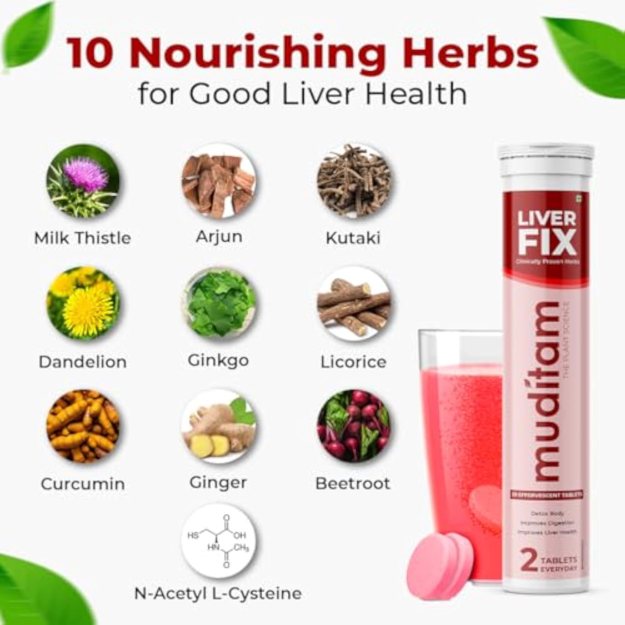 Muditam Ayurveda Liver Fix, Natural Detox Supplement