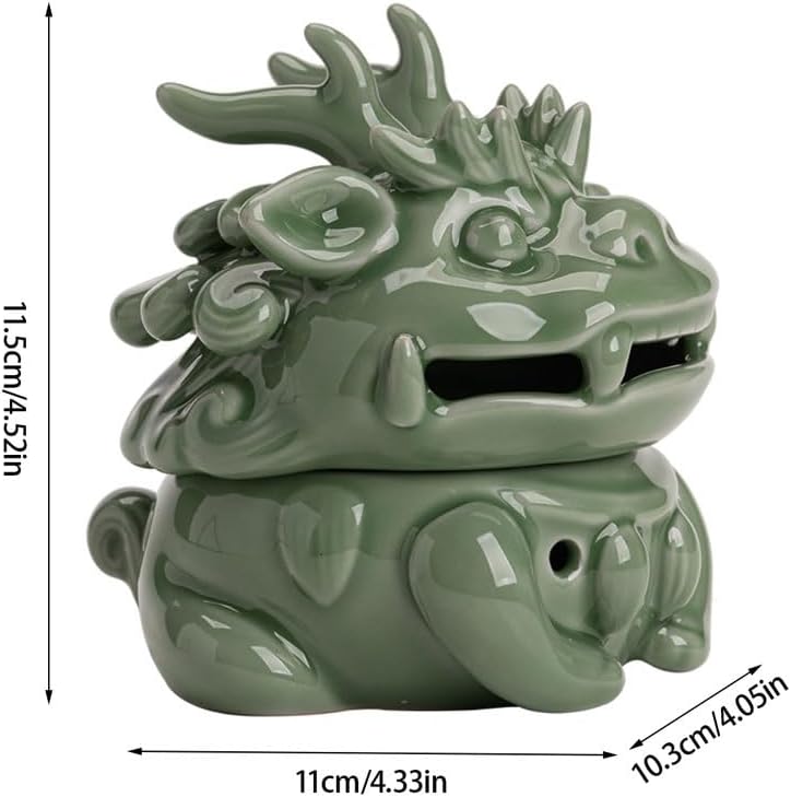 Incense Holder Incense Burner Incense Waterfall Chinese Dragon Plate Incense Burner, Zen Aromatherapy Burner, Ceramic Desktop Mosquito Coil Burner, Living Room Decoration Backflow Incense Burner