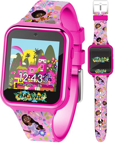 Disney Encanto Kids Smartwatch with Camera, Games, and Fitness Tracker – Interactive Touchscreen Watch with Changeable Faces, Alarm, Voice Recorder, and Step Counter – Fits Wrists 5.5