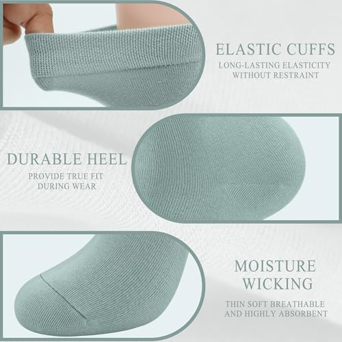 Women Thin Socks Rayon Bamboo Ankle Silky Quarter Anti Odor Casual Summer Socks 6 Pairs4