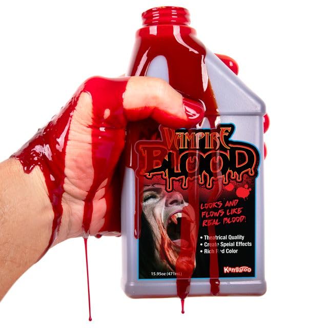 Kangaroo Fake Blood for Halloween, Special Effects Makeup, True Blood Color, 15.95 oz, Package May Vary4