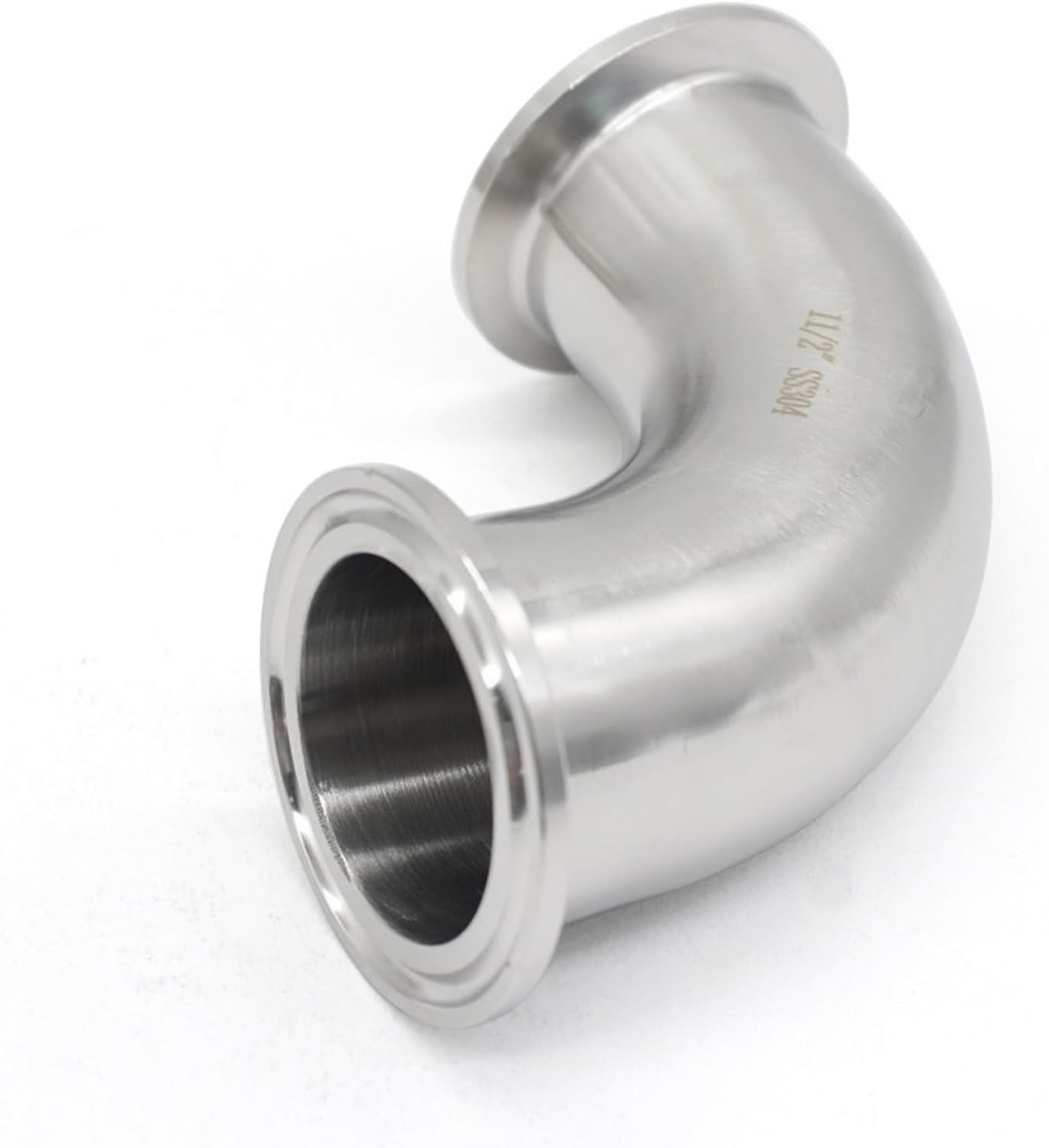 Stainless Steel Elbow Three Clip Elbow Stainless Steel SS304 316L 90 Degree Elbow 19mm-102mm Pinch Fittings Homemade 3/4" 1" 1.5" 2" 2.5" 3" 4"(SS304,45mm Ferrule64mm)
