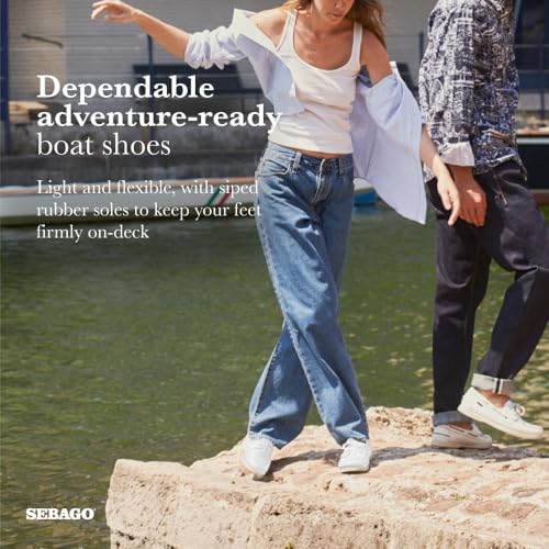 Image of Sebago Docksides Portland Women's Boat Shoes - Full Grain Leather with Leather Sock Lining, 360 Rawhide Laces, Non-Marking Slip Soles