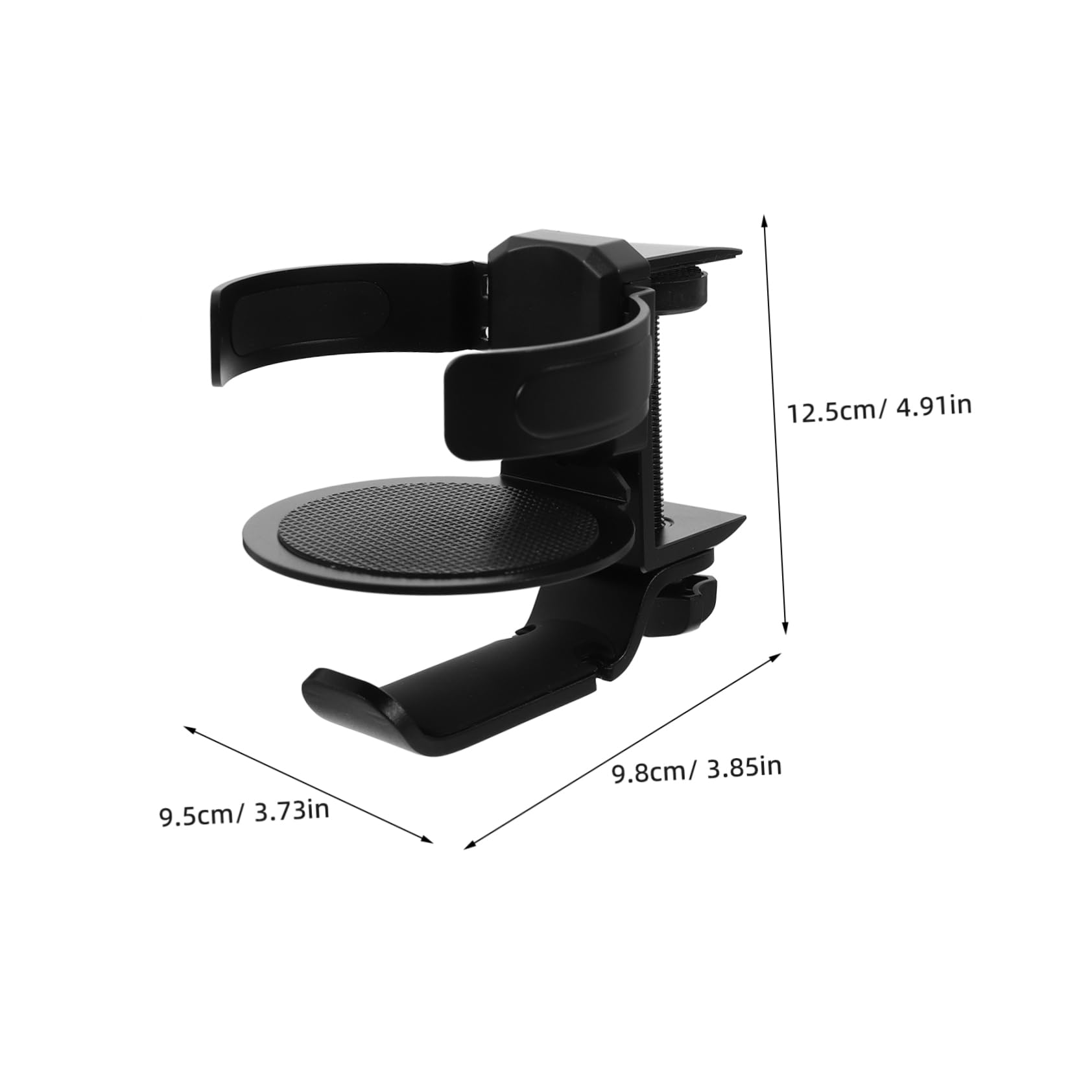 Sujeta para Cascos Gaming Organizador De Escritorio Portavasos Ajustable Soporte De Aluminio y Goma