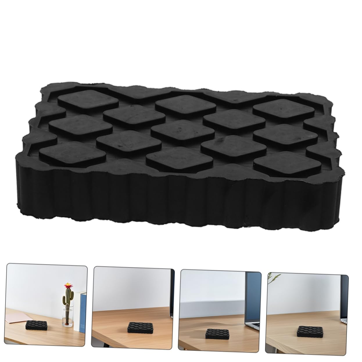 GALPADA 3 Pezzi Supporti in Gomma Elastici Neri Per Sollevatori Auto Cuscinetti Antiscivolo Per Pavimenti Ammortizzatori Di Stabilizzazione Per Camper e Rimorchi