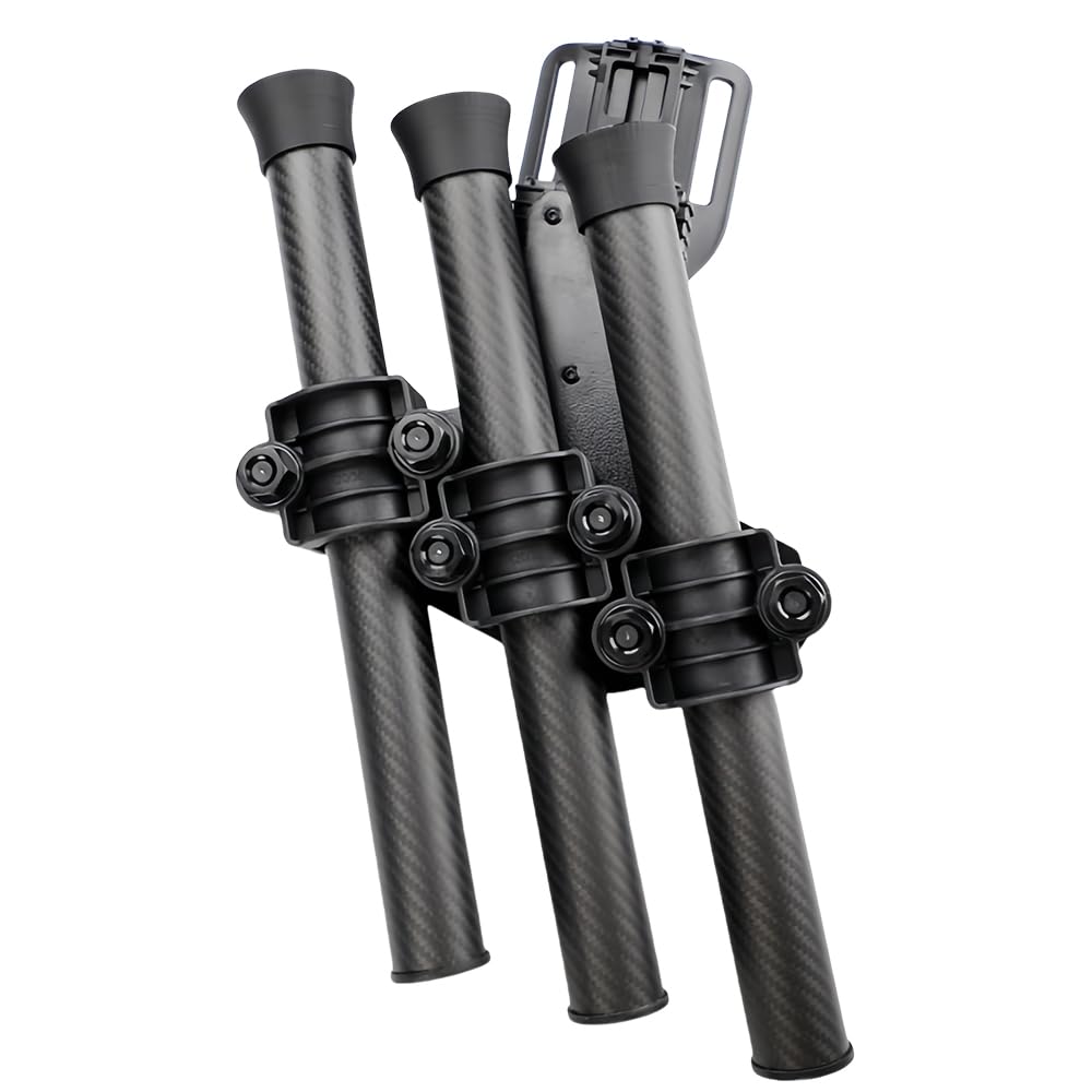 40MAX 3K Carbon Fiber Archery Quiver， Tubes Arrow Holder ，QD Locking System -Ultra-Lightweight Adjustable Modular Design for Hunting & Archery Perfect for Pros & Enthusiasts