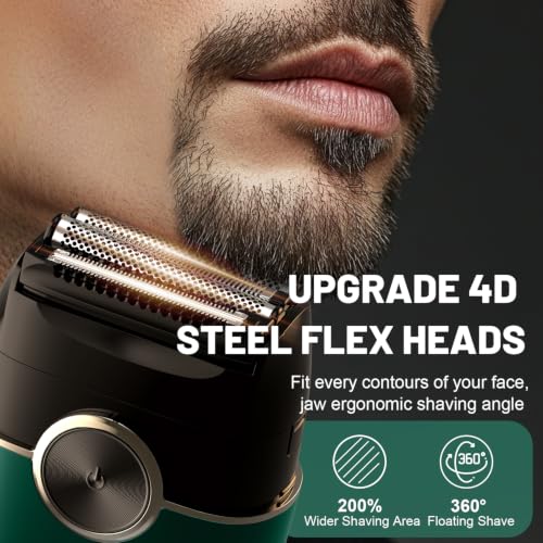 Image of Electric Foil Shavers for Men: 4 Floating Blades & Dual Speed