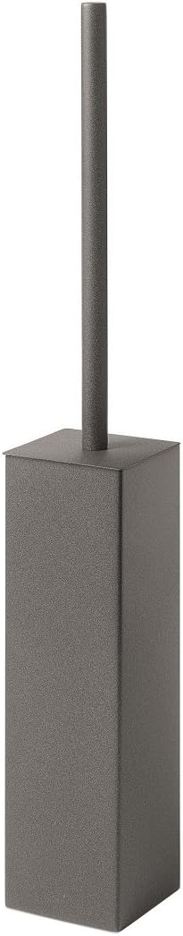 WS Bath CollectionsSkoati Free Standing Rectangular Toilet Holder with Brush, Dark Grey