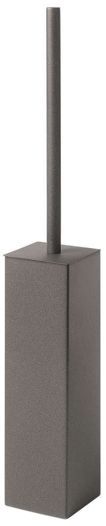 WS Bath CollectionsSkoati Free Standing Rectangular Toilet Holder with Brush, Dark Grey