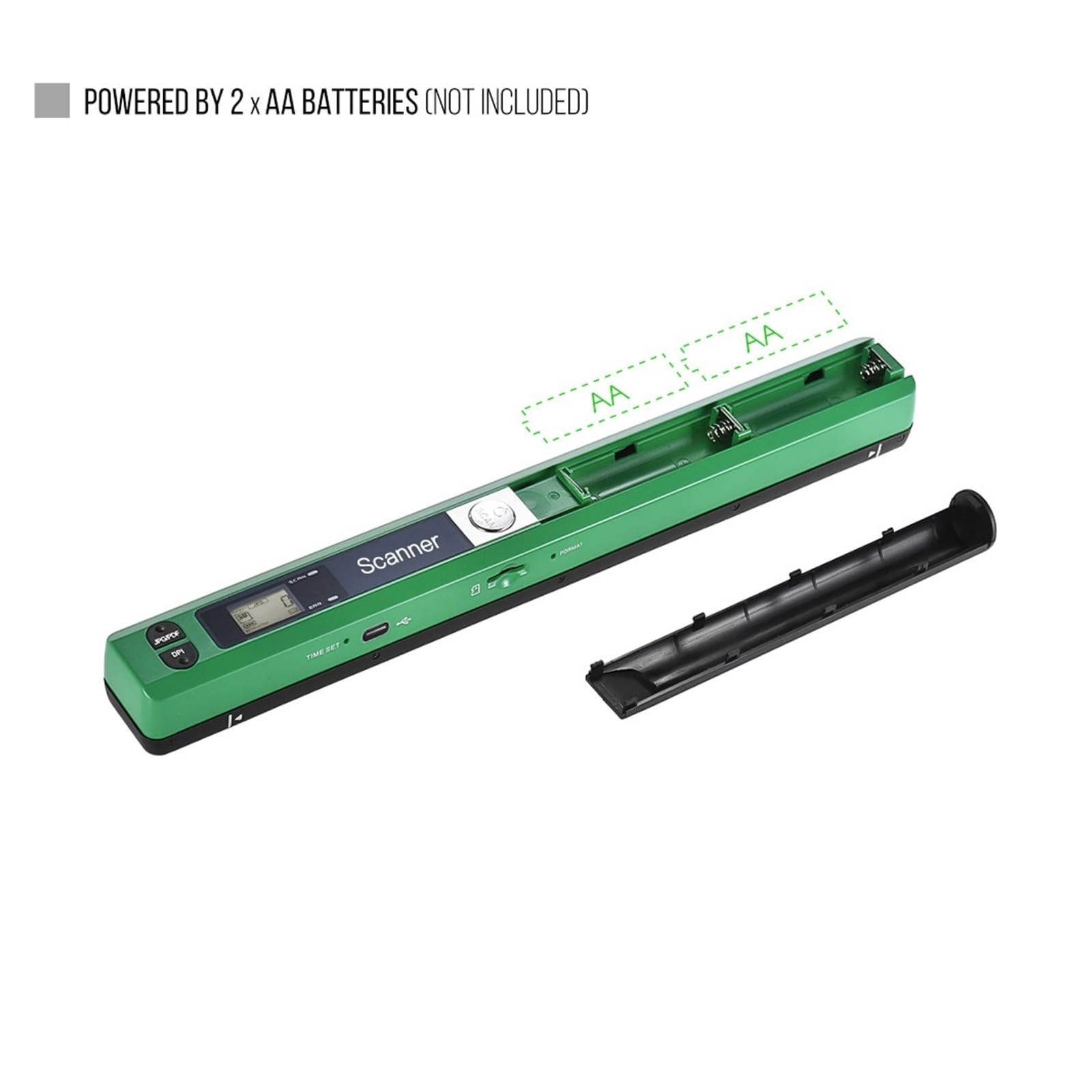 Skaner dokumentów Przenośny ręczny skaner bezprzewodowy, rozmiar A4, 900 DPI, format JPG/PDF, ekran LCD, interfejs typu C, z torbą ochronną(Silver)
