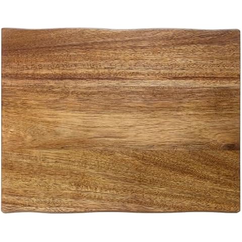 TB Home Acacia Wood Charcuterie Serving Board, Wooden Chopping Board for Kitchen, 13-3/4" x 11" x 5/8" Cover