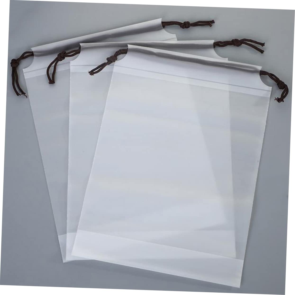 PACKOVE Sacchetti per Scarpe da Viaggio 30 Pezzi in Eva Trasparente Opaco Coulisse, Organizer Resistente Agli Urti 30x40 Cm per Valigia e Palestra