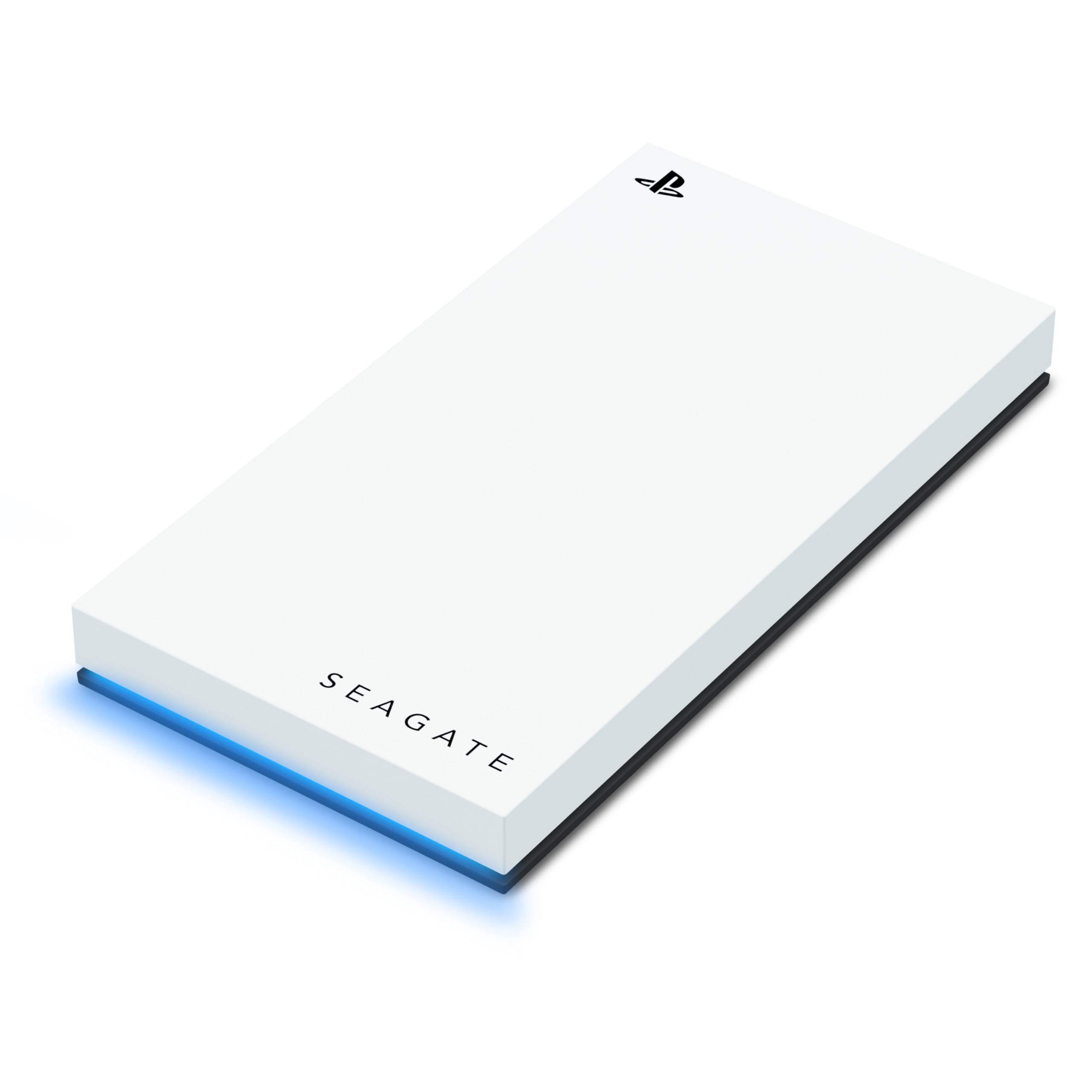 Seagate Game Drive per PS5 1TB, esterno SSD, USB 3.2, illuminazione LED Blu, Bianco, Data Rescue Service (STMH1000200)