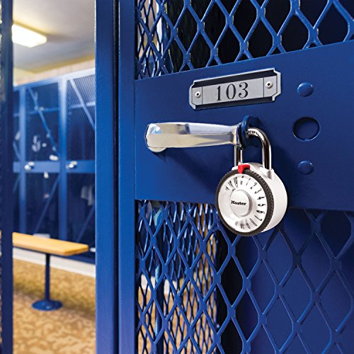 Image of Master Lock 1588D Locker Lock Combination Padlock with Magnification Lens, 1 Pack, Colors May Vary