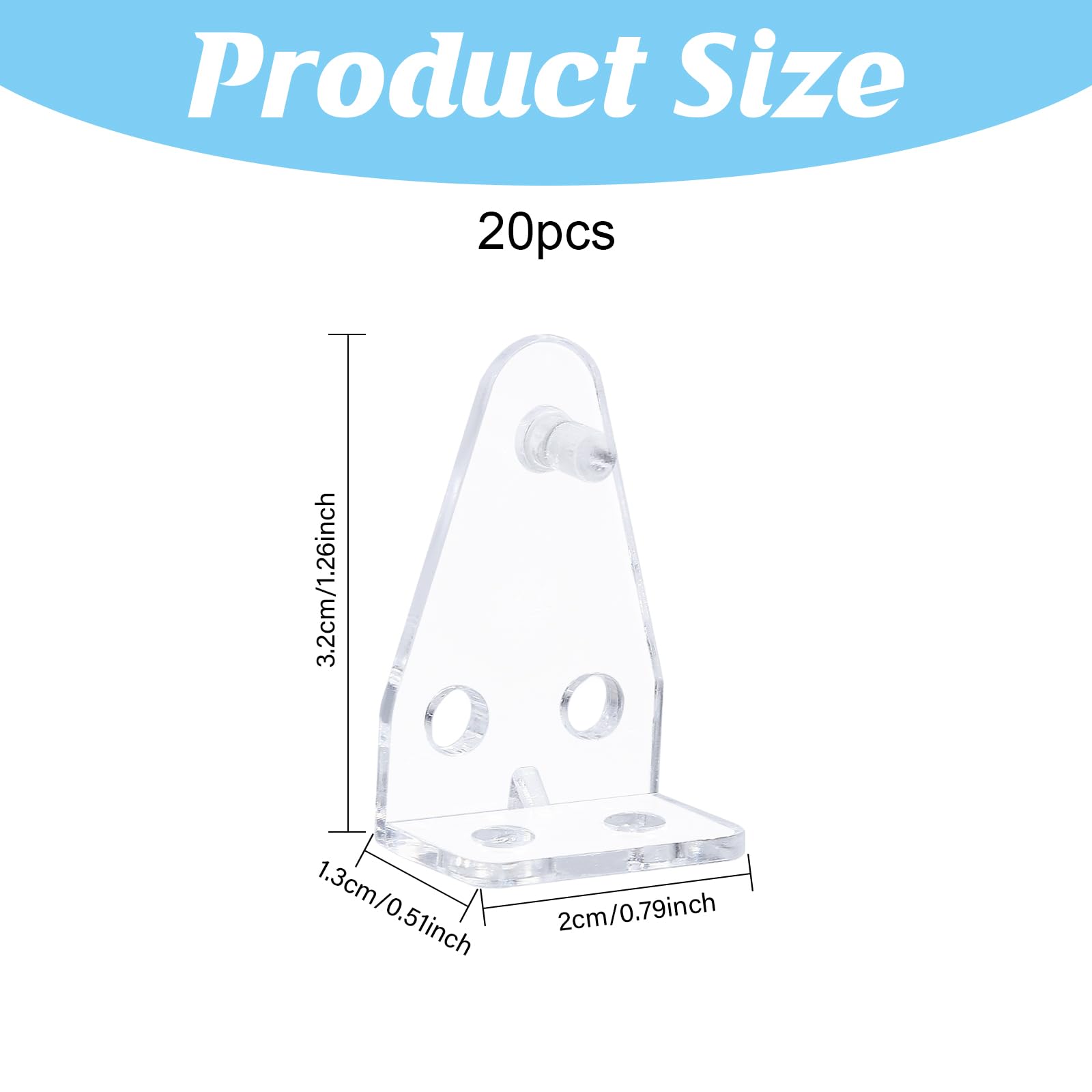 beinkmake 20Pcs Blinds Hold Down Brackets Clear Plastic Blinds Bottom Rail Hold Clips Replacements for 1 Inch Cellular Shades Pleated Shades Wood Blinds Venetian Blinds