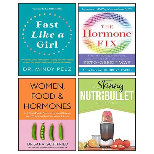 Fast Like a Girl [Hardcover], The Hormone Fix, Women, Food and Hormones, The Skinny NUTRiBULLET Recipe Book 4 Book Collection Set