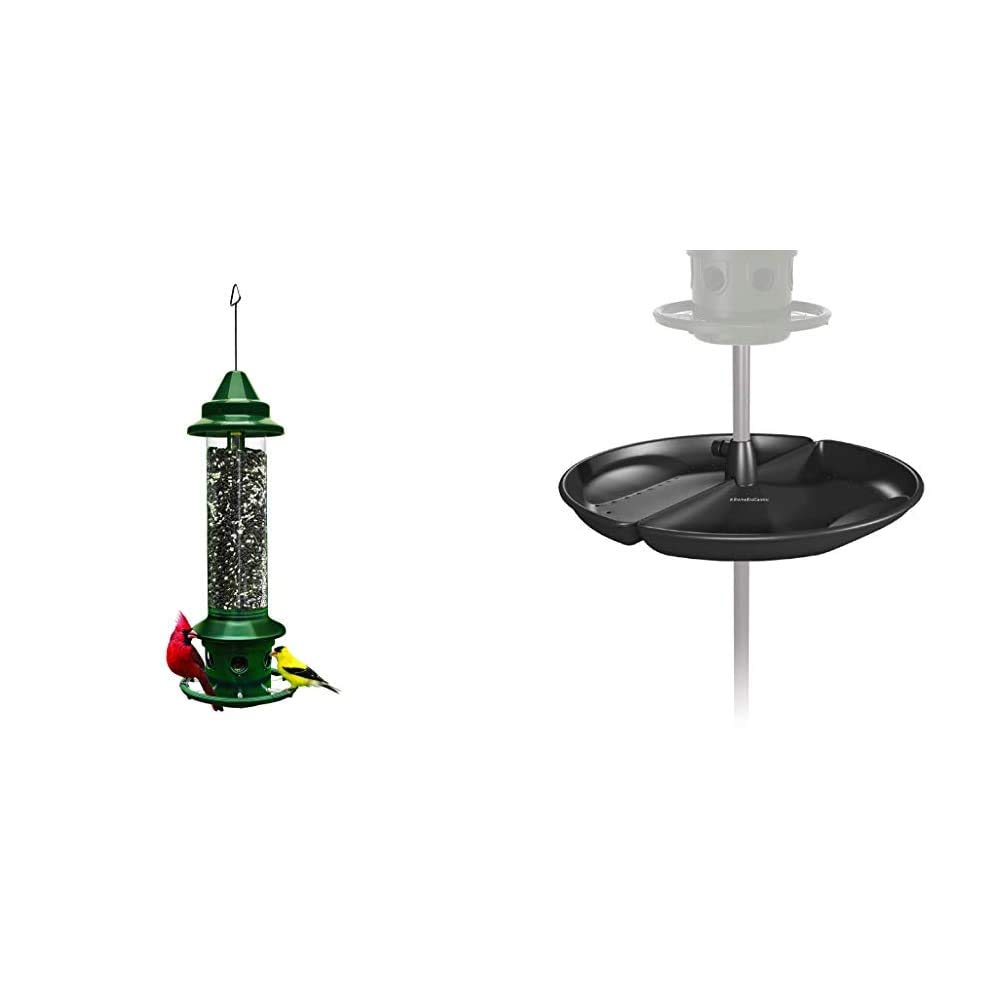 Squirrel Buster Plus Squirrel-Proof Bird Feeder (Pole Adaptor Sold Separately), Green & Brome Buster