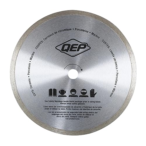 QEP 8\" Continuous Rim Diamond Blade - For Wet Cutting of Ceramic Tile - Thumbnail 3