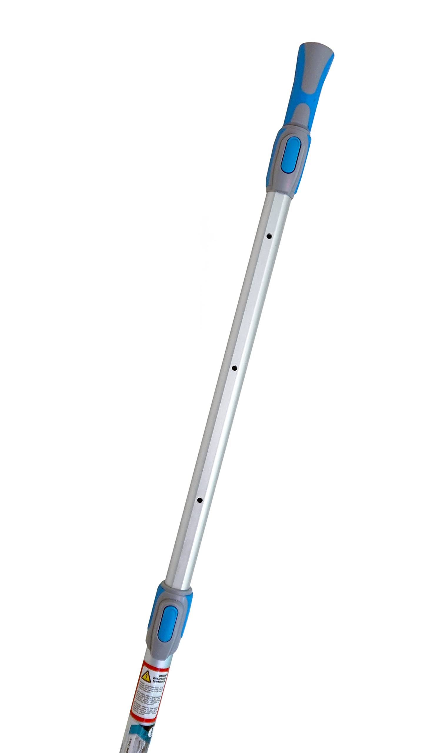 Mango | Palo | Pertiga | Tubo con alargador telescópico para limpiar piscinas hecho de aluminio con cierre de click 3x1,5m