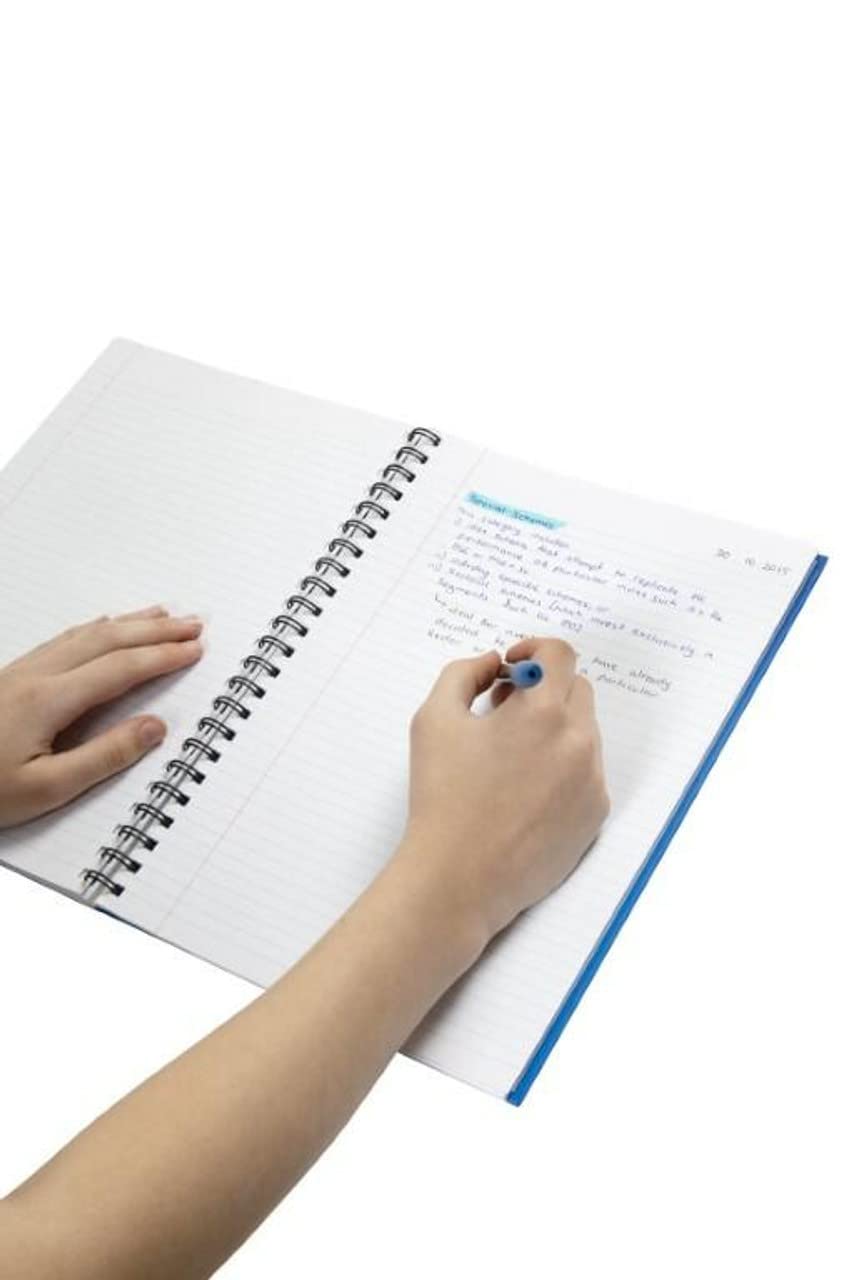 Spirax Carnet A4 à couverture rigide, bleu