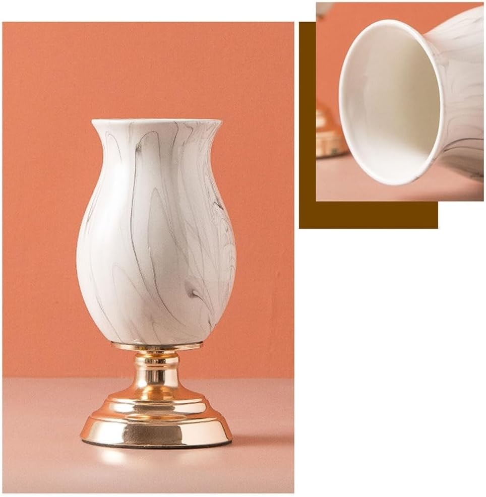 Vase Modern Ceramic Vase Ornament Creative Living Room Tea Table Dried Flower Arrangement Table Table Decoration Suitable for Dining and Living Room Home decoratio