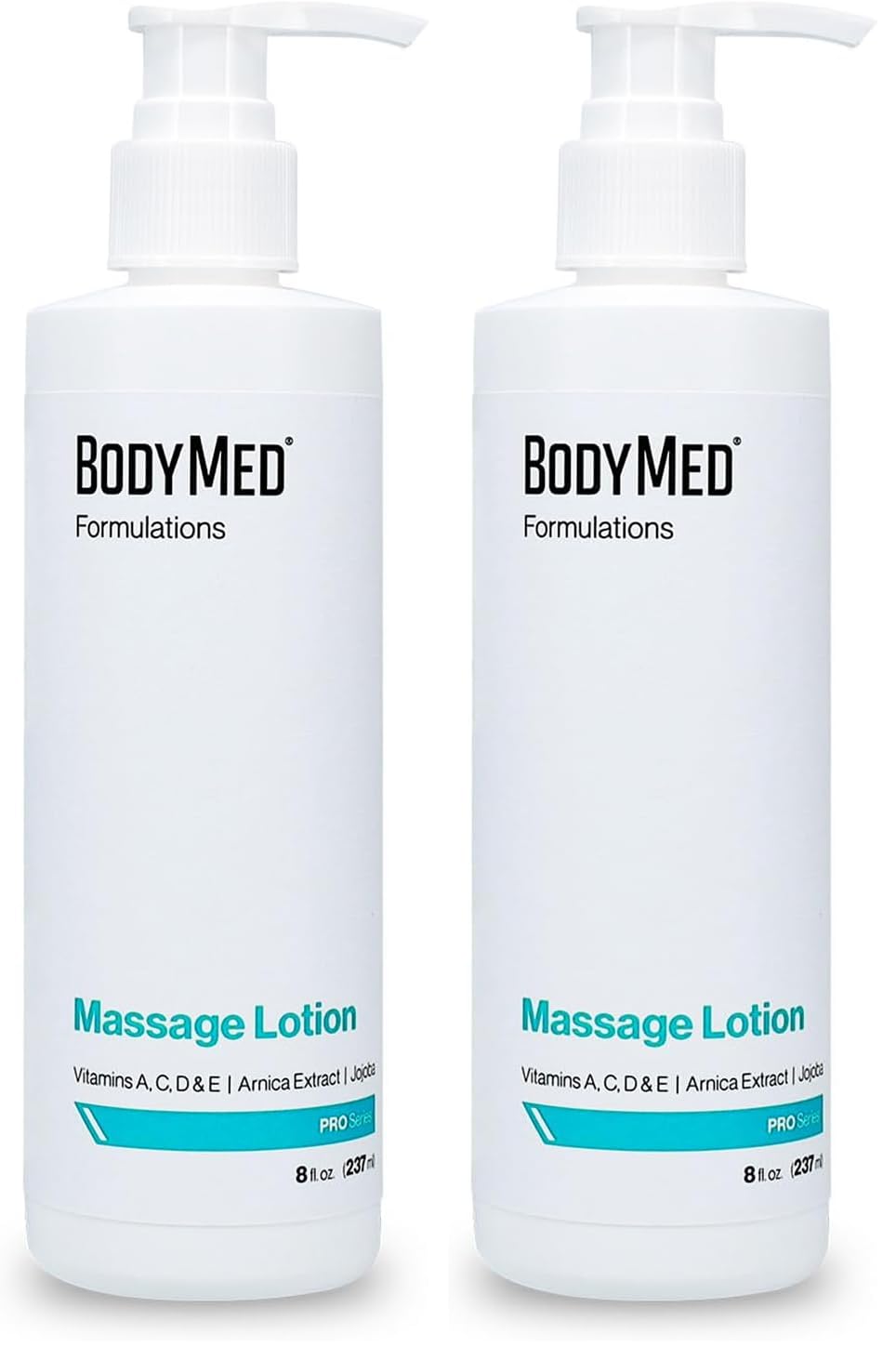 BodyMed Formulations Massage Lotion, 8 oz. – Fragrance-Free, All-Natural Lotion for Massage Therapy – Leaping Bunny Certified – with Arnica Extract &amp; Jojoba – Non-Staining, &amp; Paraben Free (Pack of 2)