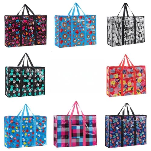 Sacola de Feira Grande Feira Zíper Impermeável Sacoleira Novos Modelos (70X55X20)