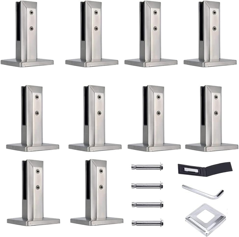 Pinces à verre rondes pour escalier design | Profitez d'une vue dégagée avec ce support inox