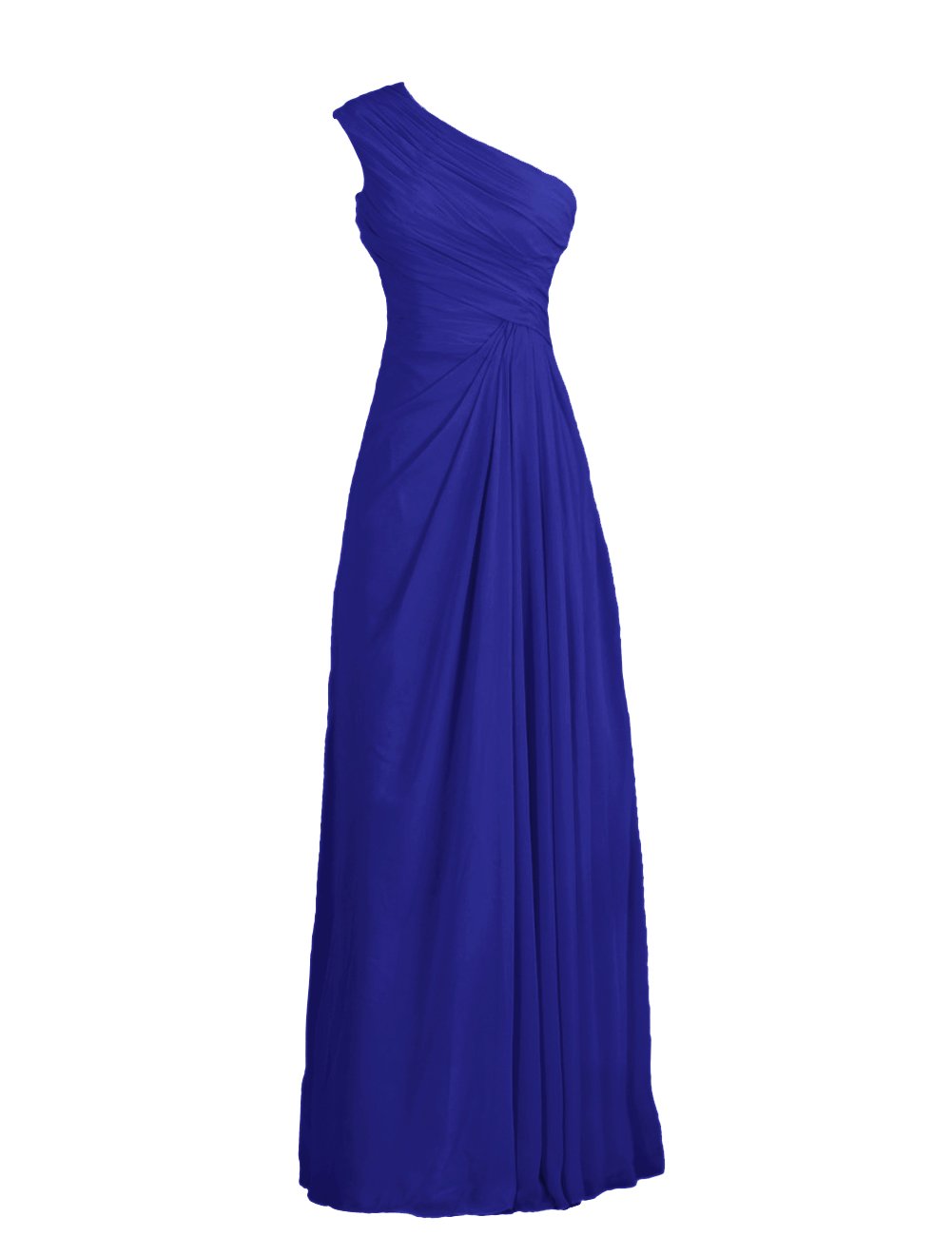 Tidetell Simple One Shoulder Long Party Evening Chiffon Bridesmaid Dresses