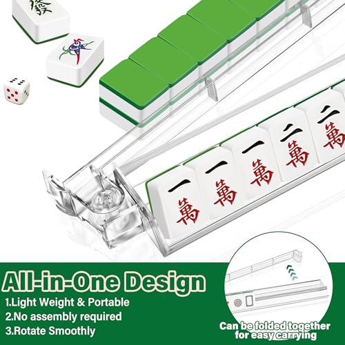 Soportes para Mahjong con diseño compacto y portátil miniatura 3