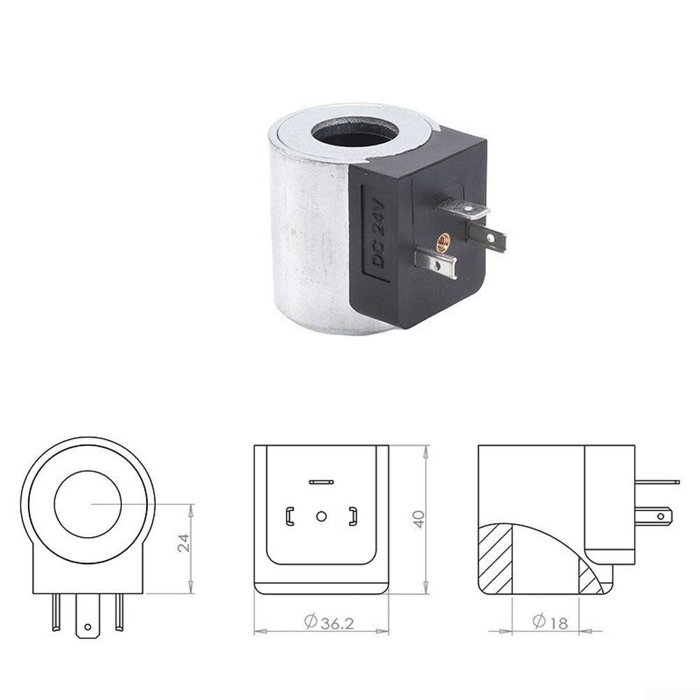 2PCS Hydraulik Magnetventilspule 18mm 40mm DC 12V(24V)