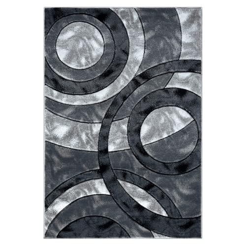 Rugs Inn Retro Doormat Anti Fatigue Kitchen Mat Non Slip Heavy Dense Pile Soft Fluffy Washable Modern Carpet Hallway Runner Floor Mats (50 x 80 cm, Grey) - Cosy Home Interiors Rugs Inn Retro Doormat Anti Fatigue Kitchen Mat Non Slip Heavy Dense Pile Soft Fluffy Washable Modern Carpet Hallway Runner Floor Mats (50 x 80 cm, Grey) - Image 2