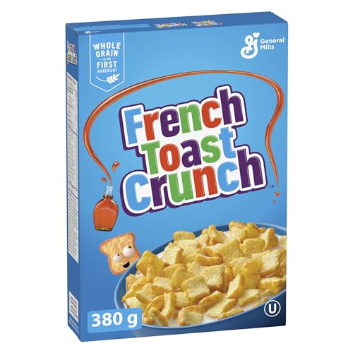 General Mills CINNAMON TOAST CRUNCH French Toast Crunch Cereal Box, Bursting with Syrup and Cinnamon Taste, 380 Grams Cereal Package