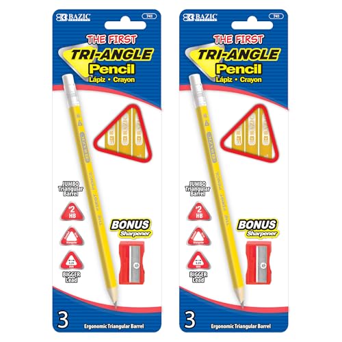 Lápices BAZIC The First Tri-Angle Jumbo 3 Count Pack miniatura 1