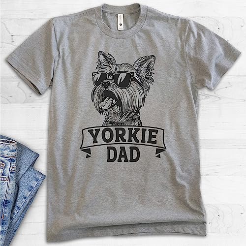 EVERTREE CLOTHING Yorkie Dad T-Shirt, Unisex Men's Shirt, Yorkshire Terrier, Yorkie Owner, Best Dog Dad Gift2