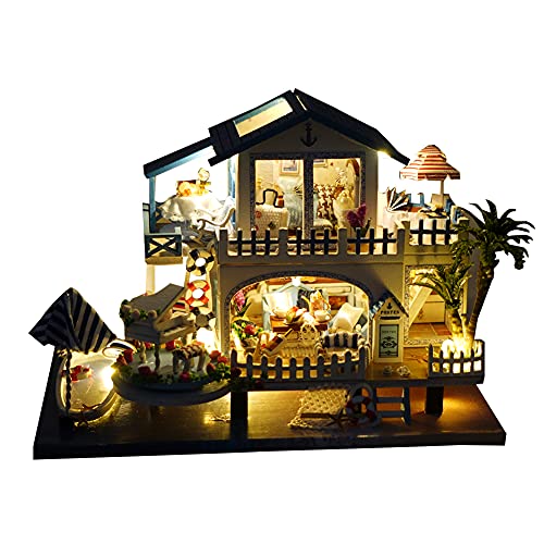 WonDerfulC Miniatur-Puppenhaus aus Holz, japanisch, Meer, Auto, Markt, DIY-Puppenhaus, 3D-Modell, kreative Geschenke für… – Bild 3