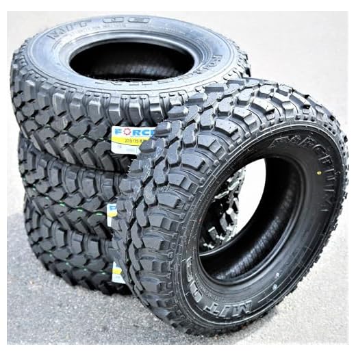 Set of 4 (Four) Forceum M/t 08 Mud Off-Road Light Truck Radial Tires-Lt235/75R15 235/75-15 104/101Q Load Range C Lrc 6-Ply BSW Black SideWall