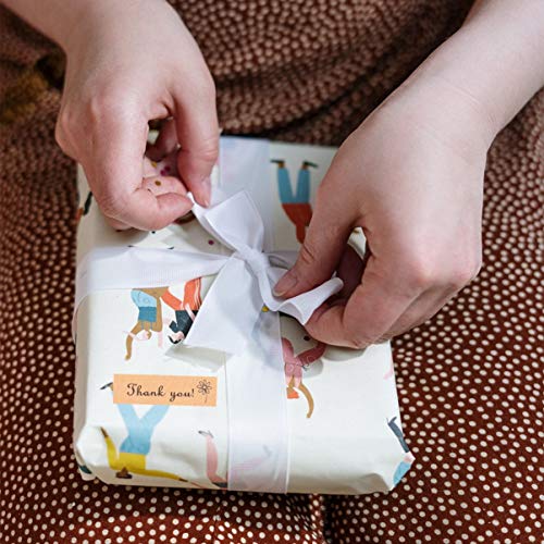 Etiqueta de 30 Folhas de Agradecimento Papel Kraft Lacre de Presente Adesivo de Selo de Etiqueta de