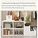 TBLOTYD Industrial Retail Display Tables, 2 Tier Modern Wooden Clothing Shop Clothing Shoes Handbag Display Rack Boutique Display Table,Shopping Mall Double-Sided Nakaj,Light Walnut-L120*W60*H75cm